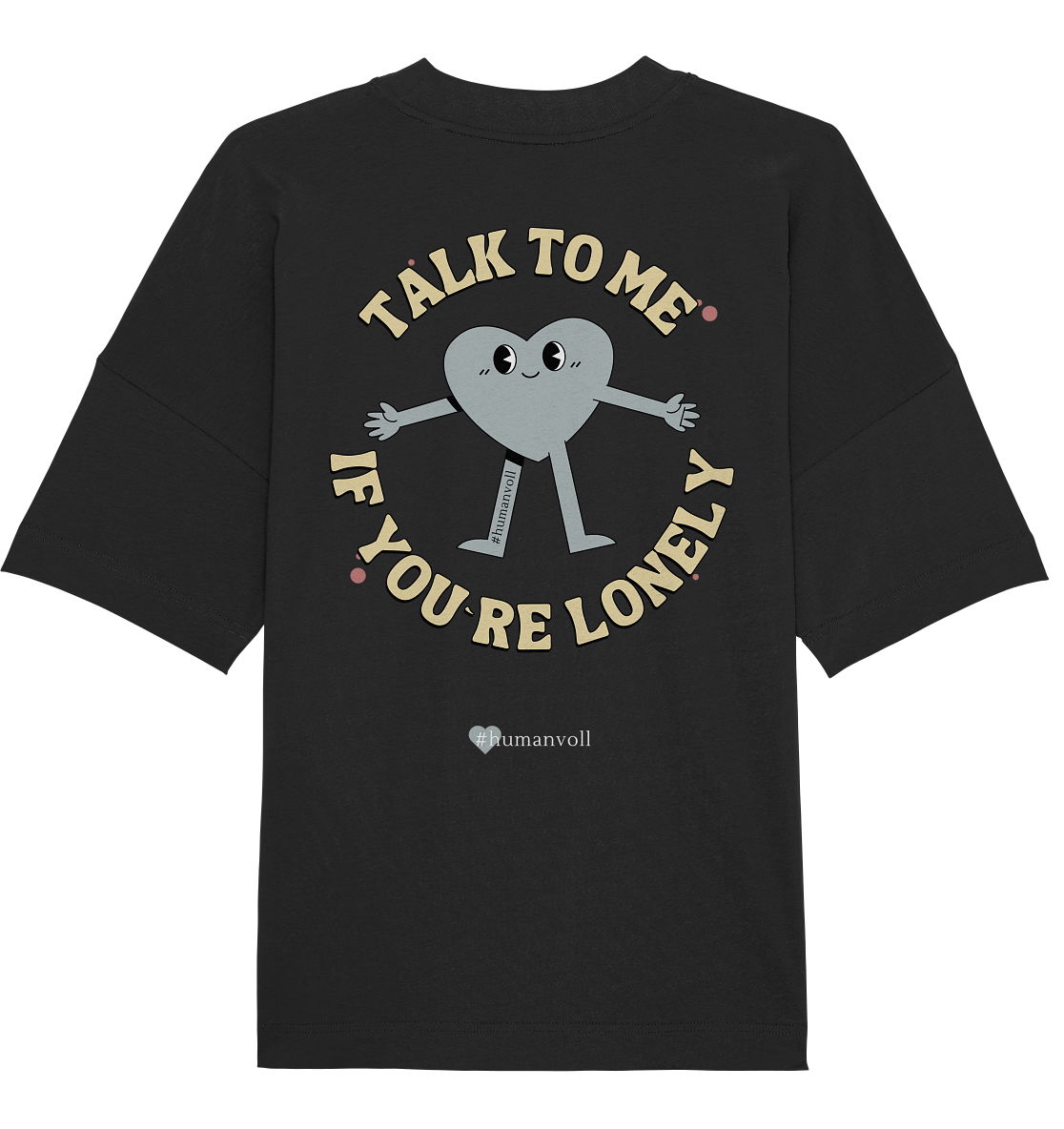 Talk to me Oversized Shirt - Black